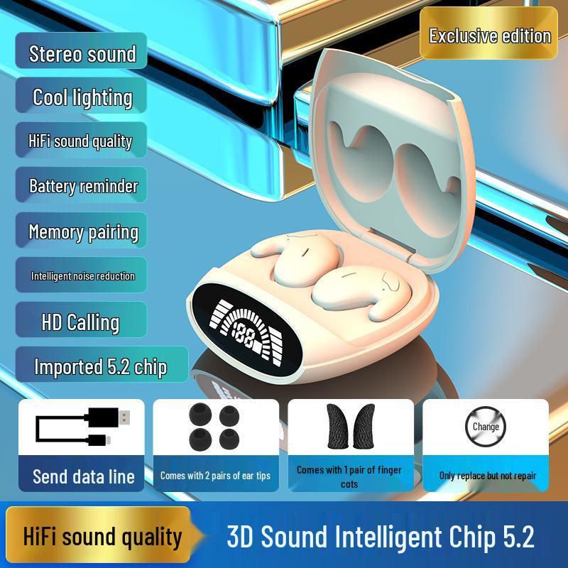 MD528 Ультратонкие Беспроводные Bluetooth Наушники: Самое продаваемое внутриканальное устройство для сна с технологией двойного хоста