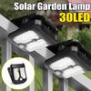 30 светодиодных солнечных уличных светильников для сада, водонепроницаемый датчик движения, перезаряжаемый светильник для кемпинга, декор стен на открытом воздухе