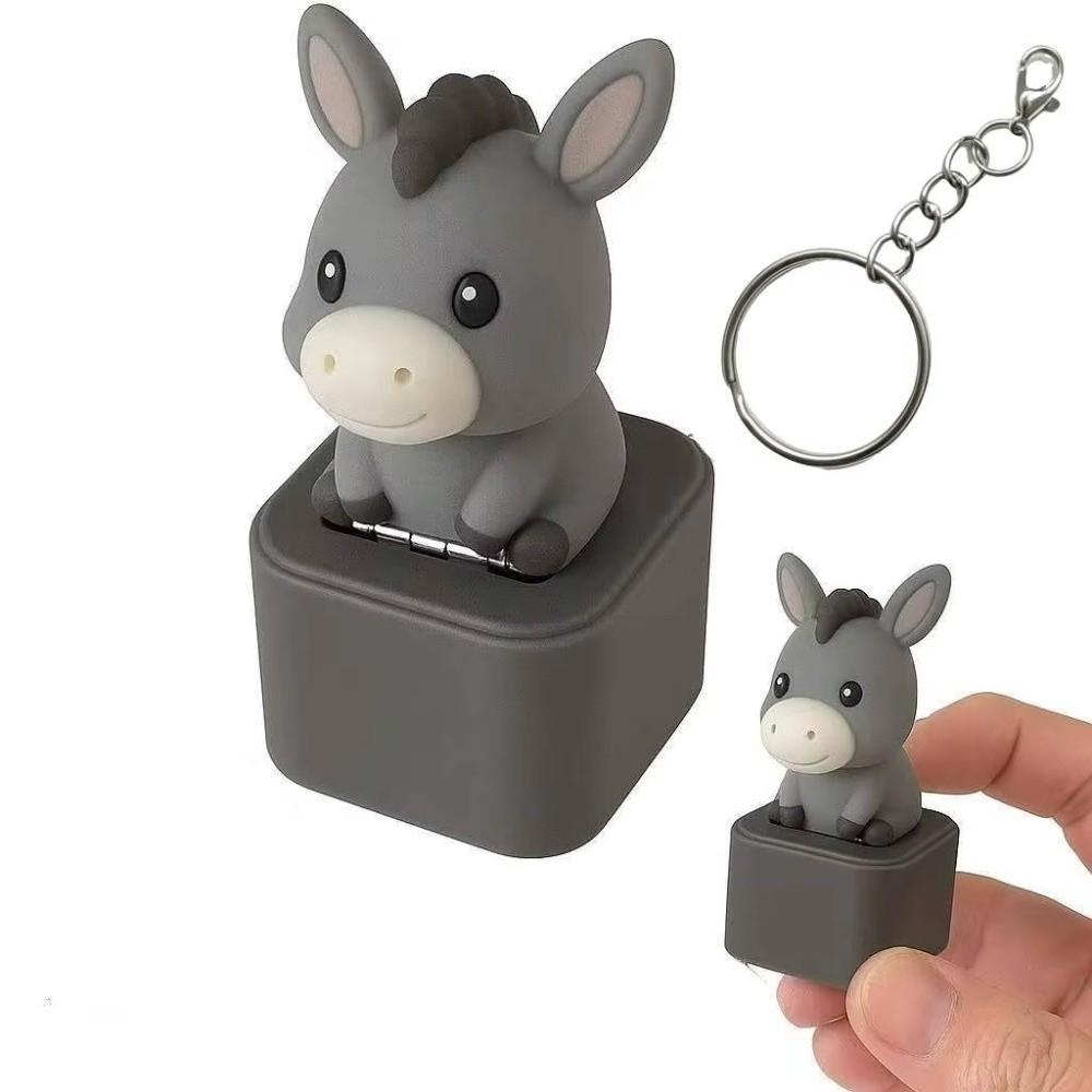 LED Light Animal Clicker Keychain Fidget Sound-producing Toy Anxiety Sensing Toy For Adults
