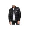 Solid Color Stand Collar Warm Bread Jacket Zipper Cotton Coat Men Jackets Black CM152963-blk