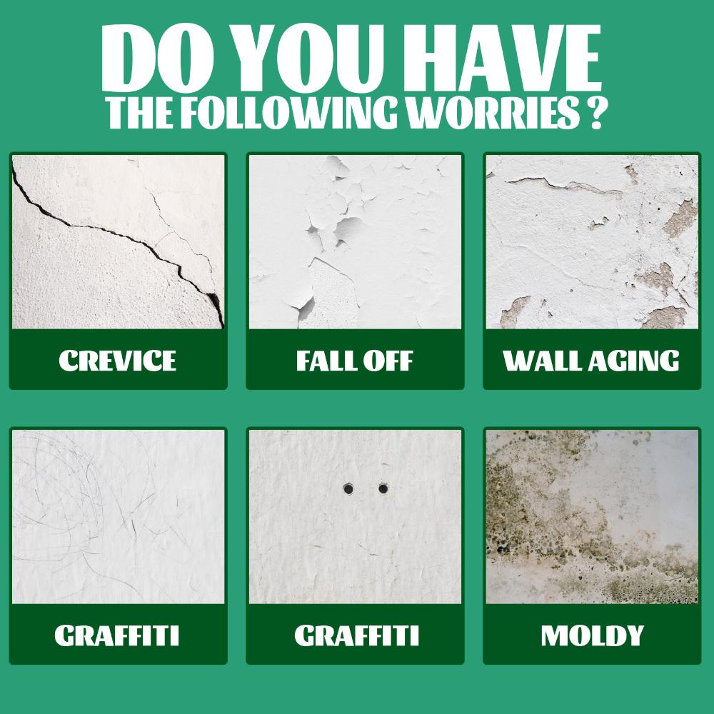 Шпатлевка для стен Ремонтный крем Трещины Ремонт ногтей Стены Отслаивание Граффити Водонепроницаемый и Защита от плесени Паста для заделки швов