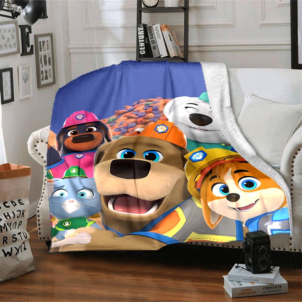 Pupstruction Theme Printed Blanket - Perfect for Couch, Bed, Travel & Outdoor Use | Machine Washable, Cozy & Durable.