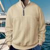 Мужской свитер весна-зима однотонный с длинными рукавами трикотажный толстый эластичный тонкий