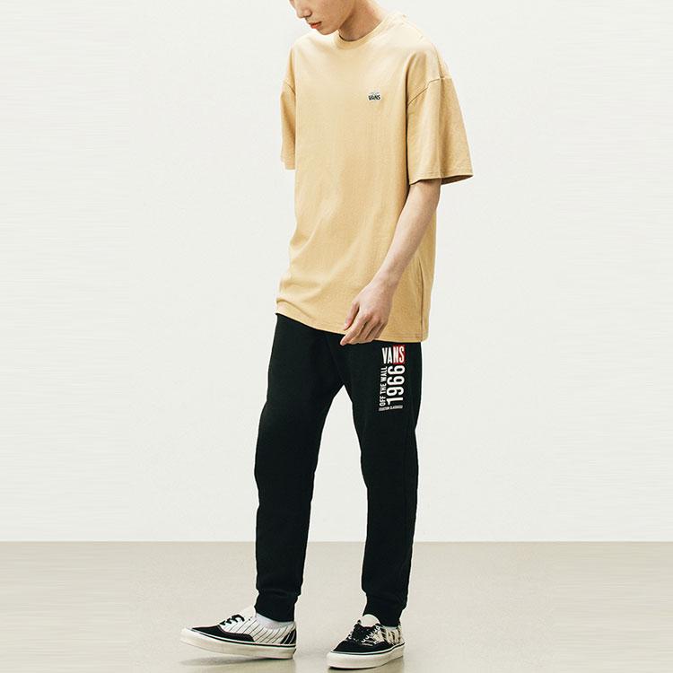 Vans Embroidered Logo Sport Crew Neck Short Sleeve T-Shirt Unisex Tops Khaki VN0A5F4Y7UE