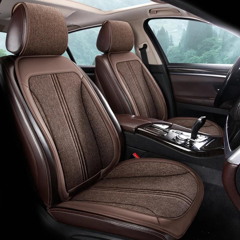 Универсальный стиль льняной чехол на сиденье автомобиля подушка для JAGUAR XF F-Pace E-pace I-Pace X-Type XE XJ XK автомобильные аксессуары