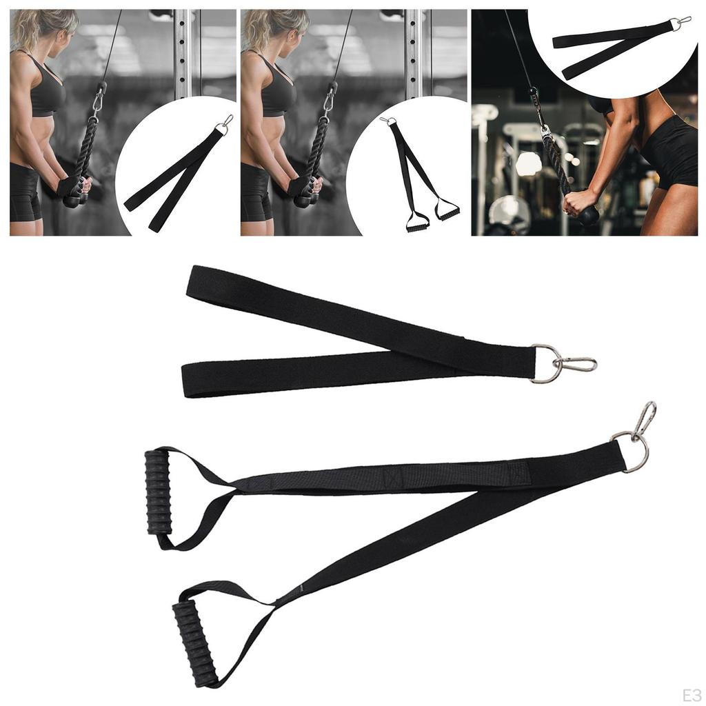 Tricep Rope Arm Training Strap with Carabiner Bicep Exercise Workout for Triceps, Back & Shoulders