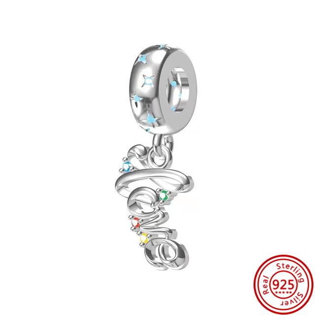 92 Стиль 925 Серебро 925 пробы для мальчиков и девочек Щенок с принтом лапы Сердце Сова Полый кулон Изящная бусина Подходит Подвески Браслет Ювелирные изделия