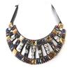 [M9358] - Designer Necklace 'Sissi' Black Gold