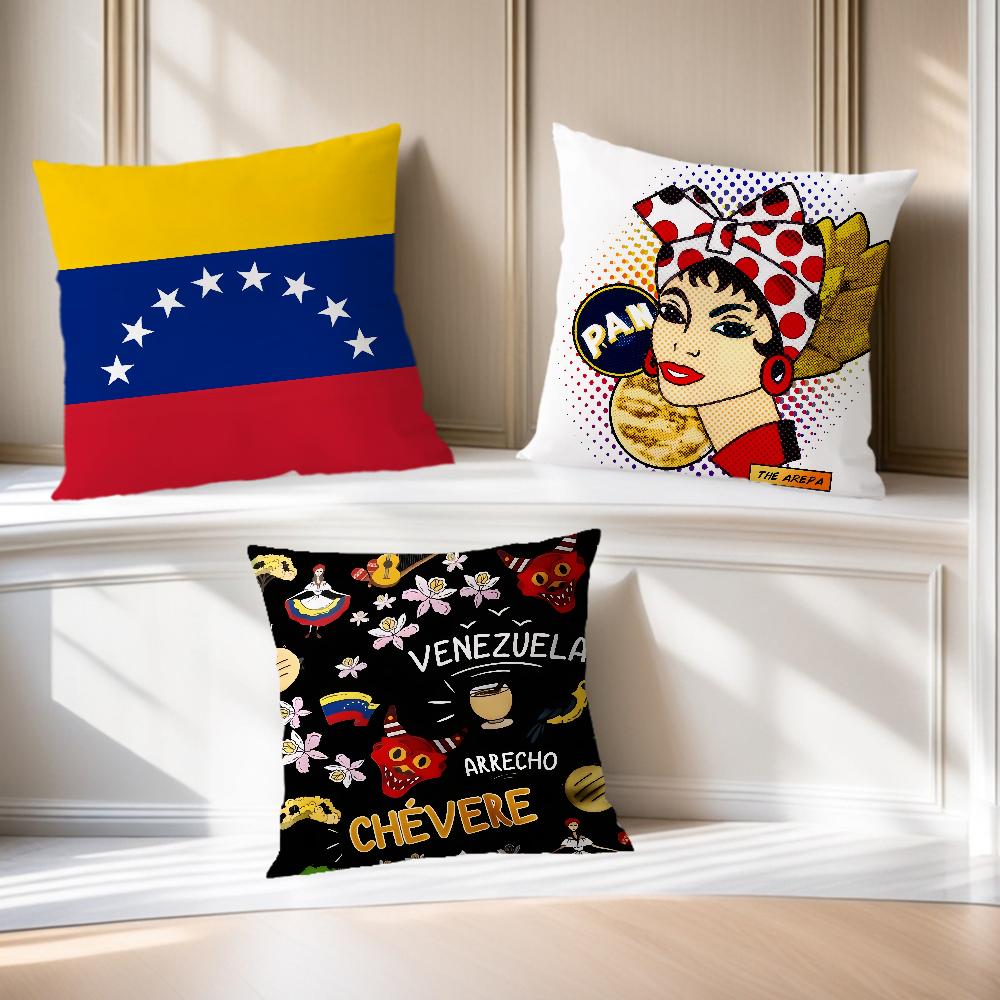 Aesthetic Art Venezuela Cushion Cover Soft Comfortable Pillow Case for Sofa Living Room Home Office Decor Protective Covers