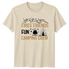 Fires Friends Fun Camping Crew TShirt Hiking Mountain Outdoors