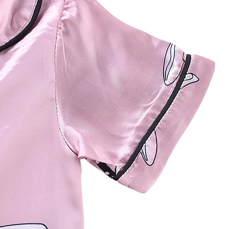 Summer Baby Clothes Kids Girls Boys Pajamas Giraffe Sleepwear