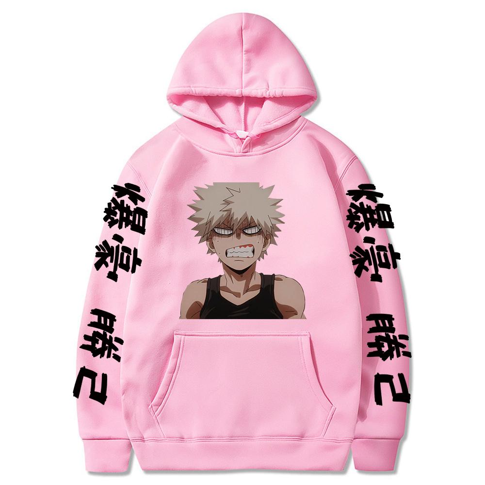 Япония Аниме Моя геройская академия Бакугоу Катсуки Принт с капюшоном Мужские и женские толстовки с капюшоном Большие размеры Уличная одежда Харадзюку Унисекс Толстовка