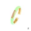 Trendy Colorful Zircon Drip Oil Stacking Ring for Spring/Summer