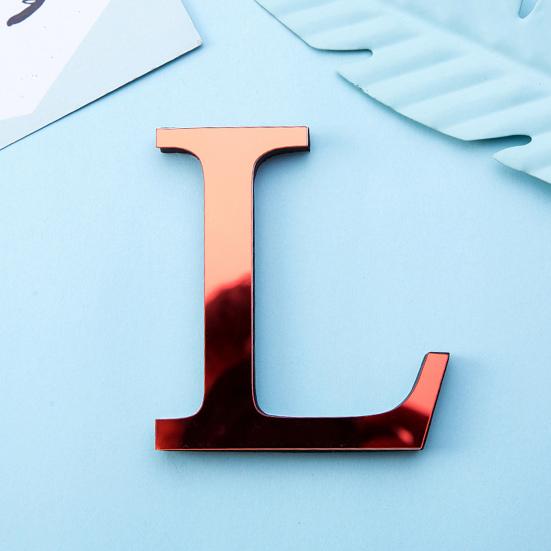 Mirror Letter Wall Sticker Acrylic English Letter Sticker Peel And Stick