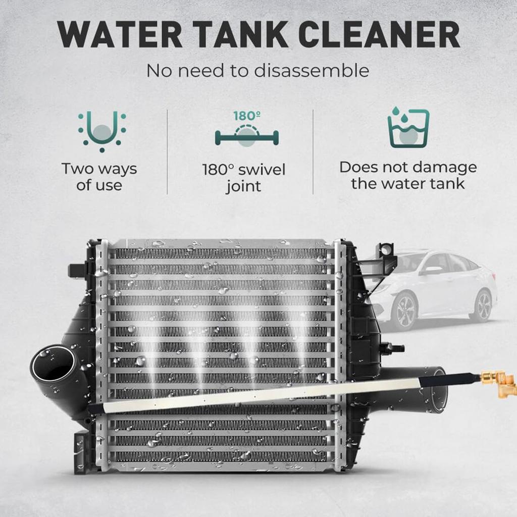 Car Water Tank Non Dismantling Cleaning Tool, Heavy-duty Truck Condenser Radiator Dual-use Blowing Water Tank Cleaning