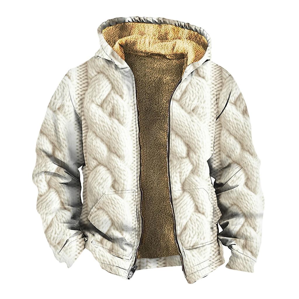 Men's Thickened Button Double Pocket Jacket With Pocket Insert Cotton Jacket