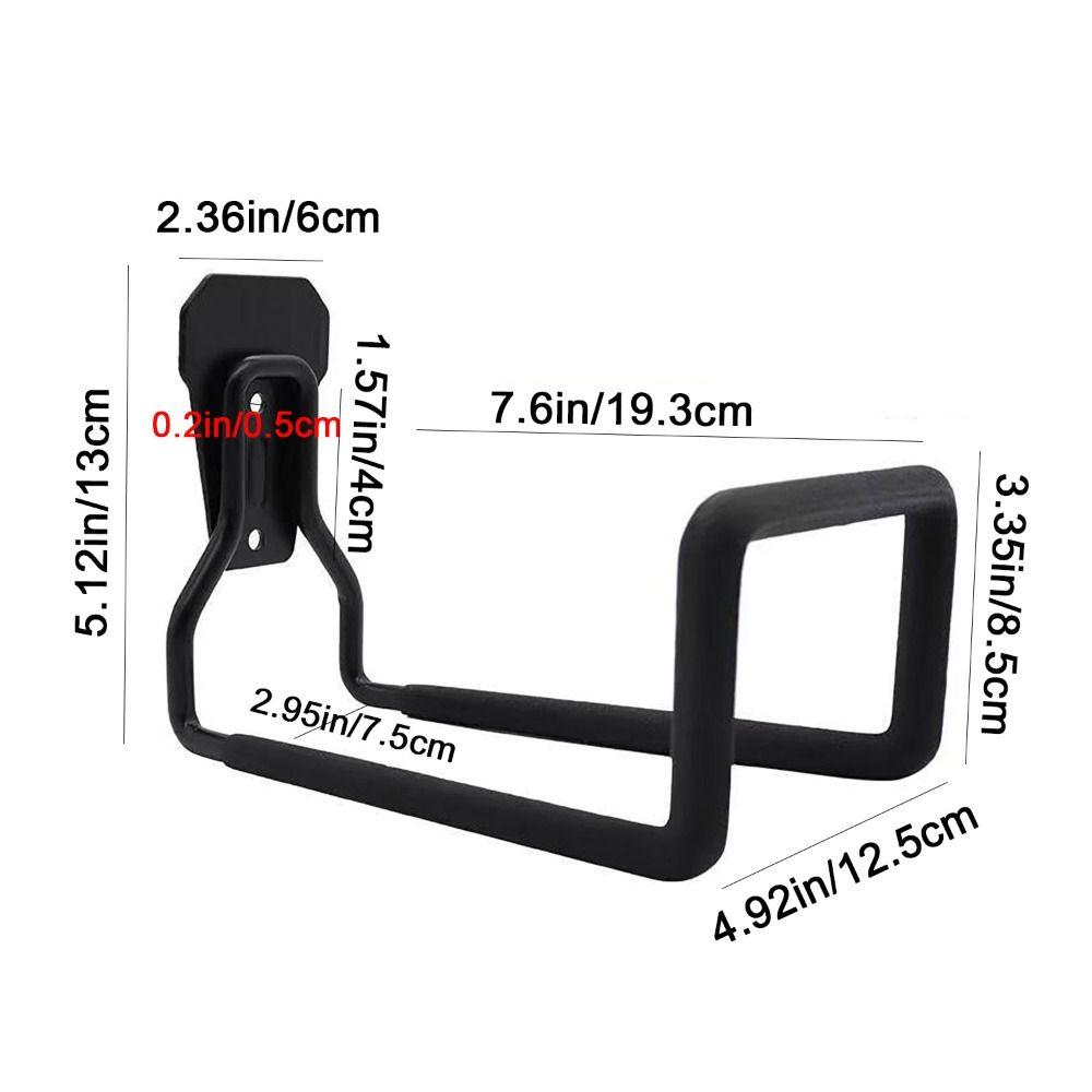 Iron Hose Hook Bracket Black Metal Hose Holder Sturdy Pipe Reel Rack for Air Hydraulic Hose