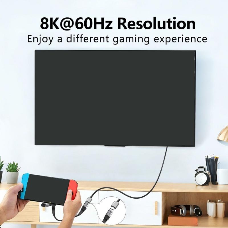 Кабель USB C поддерживает видео 8K60Hz, Power Delivery 240 Вт, передачу данных 80 Гбит/с для ноутбука, телефона, зарядный провод USB4