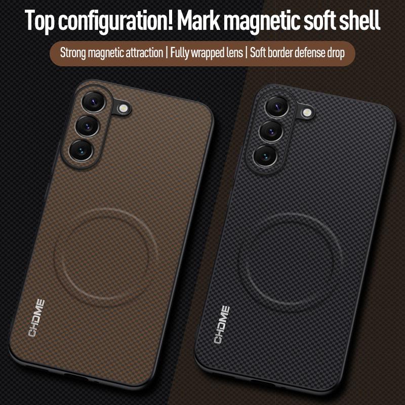 For Samsung Galaxy S23 Plus Case Luxury Car Magnetic Holder Phone Case For Samsung S23 FE 5G TPU Silicone Shockproof Back Cover