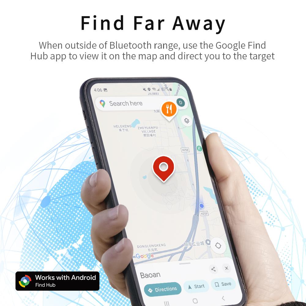 GPS Bluetooth-трекер для Xiaomi Samsung Метка Искатель ключей Локатор питомцев Предмет Анти-потеря Умная метка Работает с Android Google Find Hub