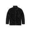 Fleece Lined Casual Stand Collar Jacket Men Jackets Black A43P2-001