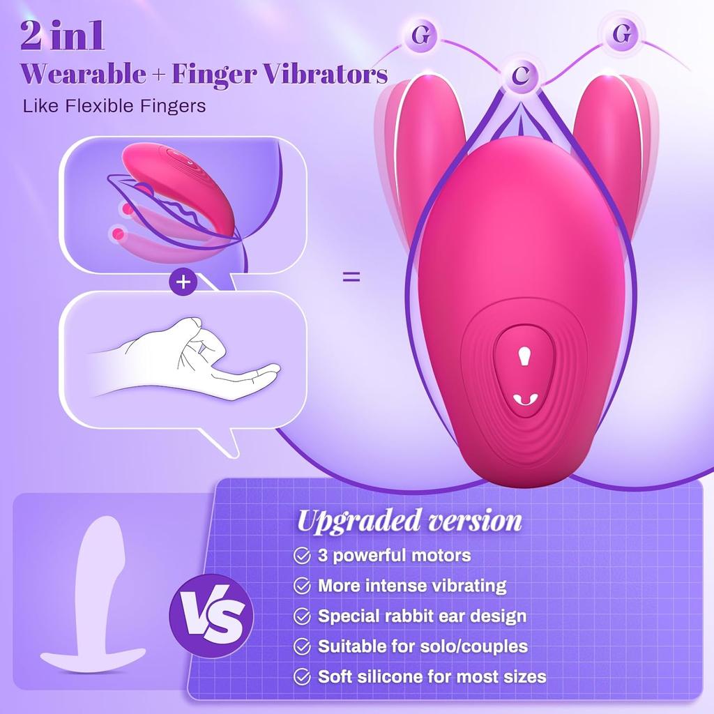 Wearable Remote Control Vibrator Adult Sex Toys for Women Couples Female Sex Toy G Spot Vibrater Clitoral Penis Vibrators with 10 Powerful Vibrating