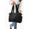 Women's Black Water Resistant 5 Compartment Adjustable Cross Strap Hand And Shoulder Bag