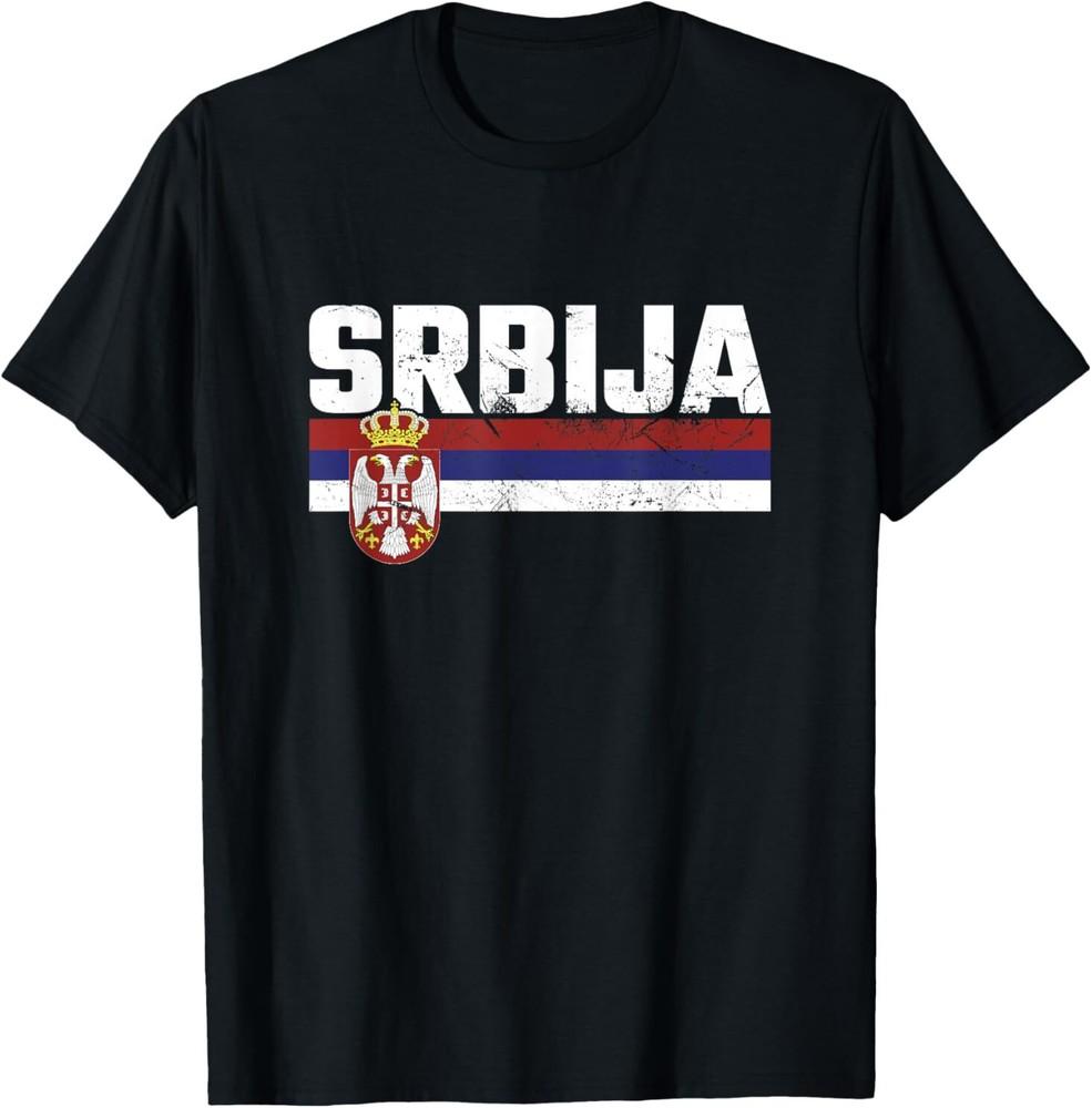 NEW LIMITED Serbia Srbija Serbian Flag Proud Serb Design Gift T-Shirt Size S-5XL