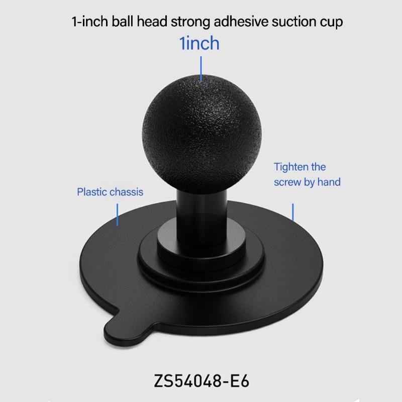 Suction Cup Holder 1inch Ballhead 1/4 Screw Adapter For Action Cameras Stable Mounting On Glass Tile Metal Surfaces