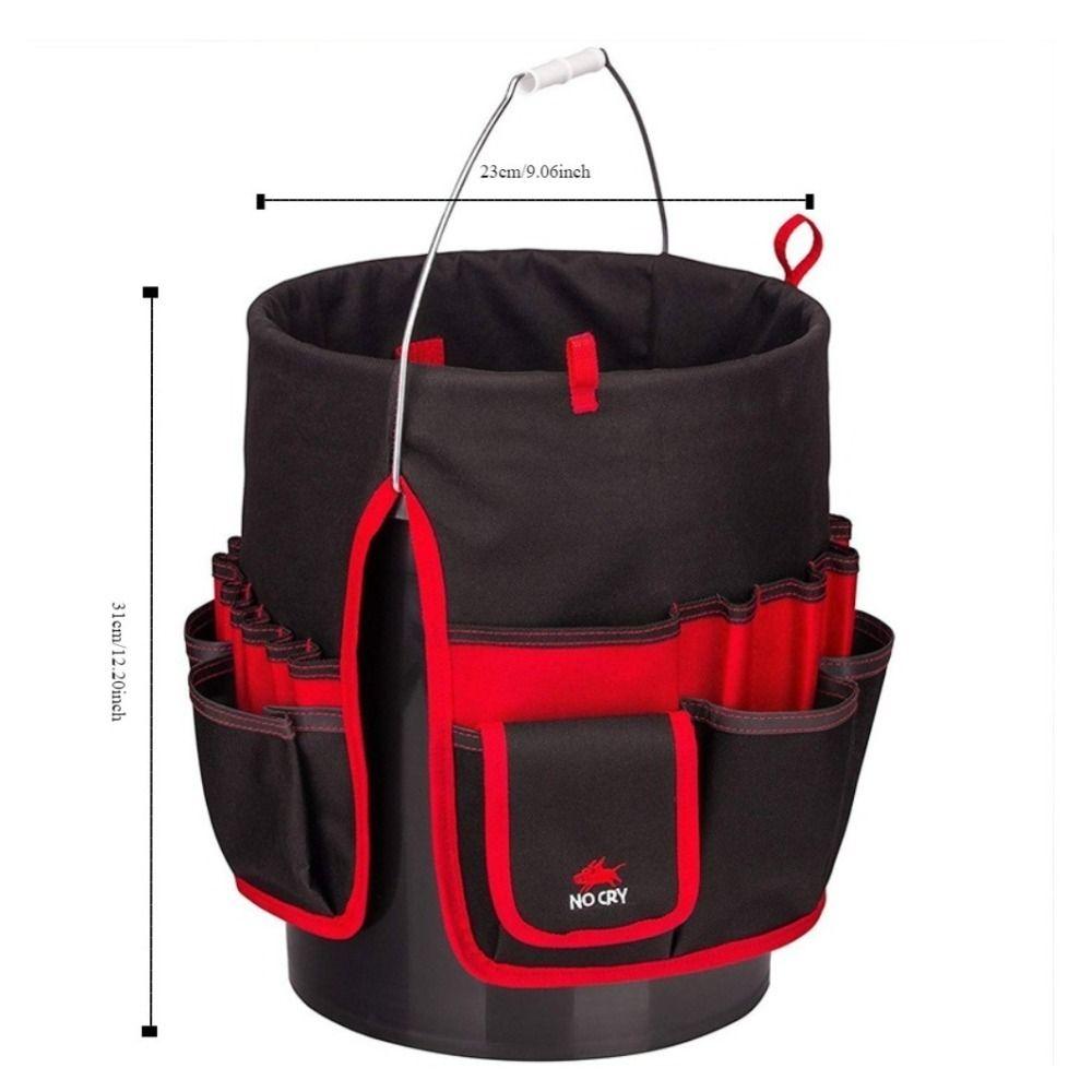 42 сетки сумка для садовых инструментов ткань Оксфорд сумка для ручного инструмента ведро органайзер сумка для деревообрабатывающих инструментов