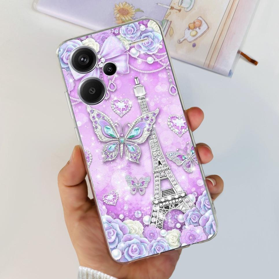 For Xiaomi Redmi Note 13 Pro Plus Pro+ Case Transparent New Fashion Pattern Soft TPU Etui For Xiaomi Redmi Note 13 4G 5G Bumper