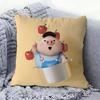 CUTE Pig Pillow Covers Cartoon Sofa Decorative Home Double-sided Printing Short Plush Cute Cushion Cover
