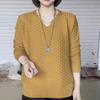 Осенне-зимний пуловер с V-образным вырезом для женщин Женский вязаный свитер однотонной расцветки с длинными рукавами