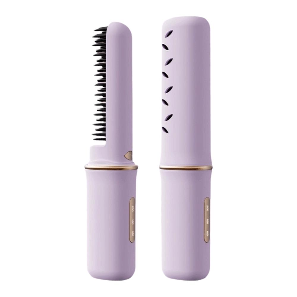 Anti-Scald Heated Brush Comb Frizz-Free Hair Styling Iron Hair Straightener Brush Travel
