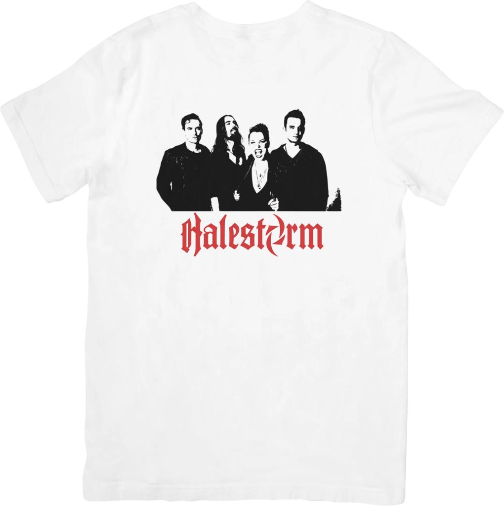 Halestorm Music Fit for Men & Women Quality Cotton T-Shirt White.