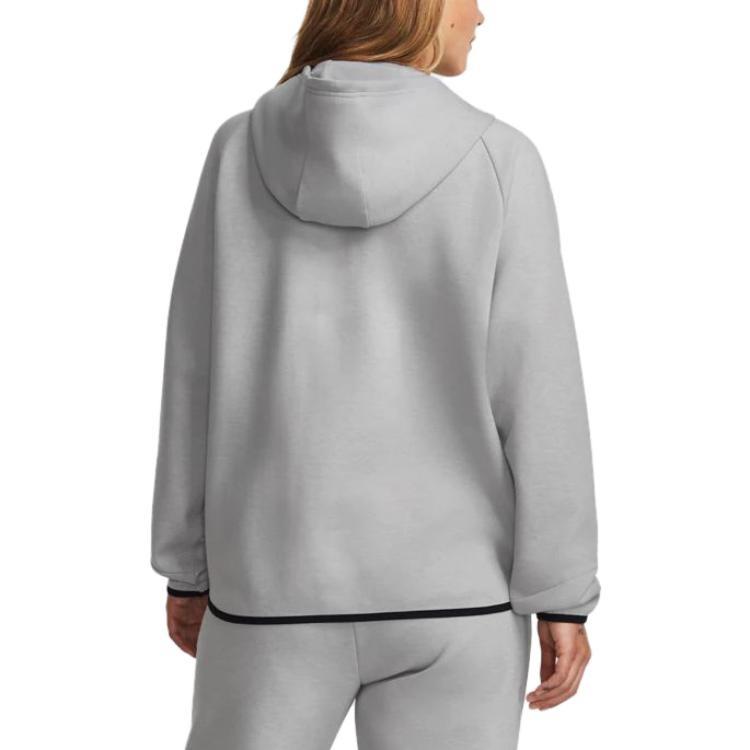 (WMNS) Женская куртка Under Armour Unstoppable Fleece с полной молнией 'Светло-серый' 1379842-011