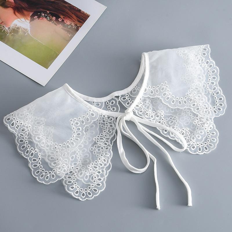 Мода 2023 года, женская, для девочек, кукла Лолита, шаль, поддельный воротник, вышитое ожерелье, лацкан, блузка, накидка на плечо, короткая накидка, поддельный воротник