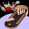 1 Set Desktop Mini Bowling Game Stress Anxiety Relief Portable Travel Wooden