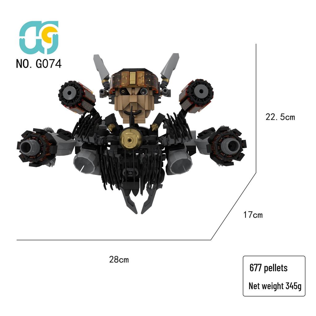 Трансграничный Титан Клокмен против. Туалетмен Телевизор Динамик Конструктор Минифигурки