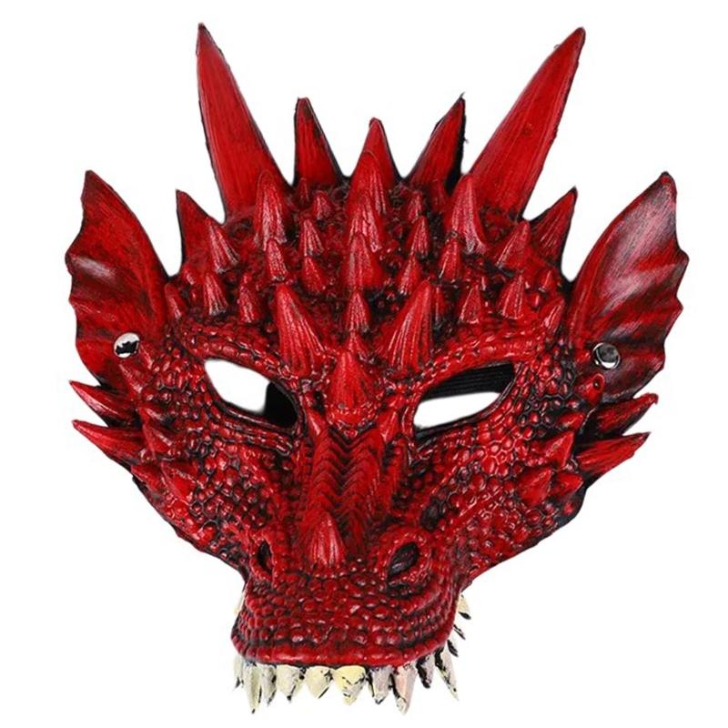 Animal Mask Masquerade Mask Dragon Mask Halloween Party Mask Costume Props Mask Full Head Mask for Fancy Dress Party