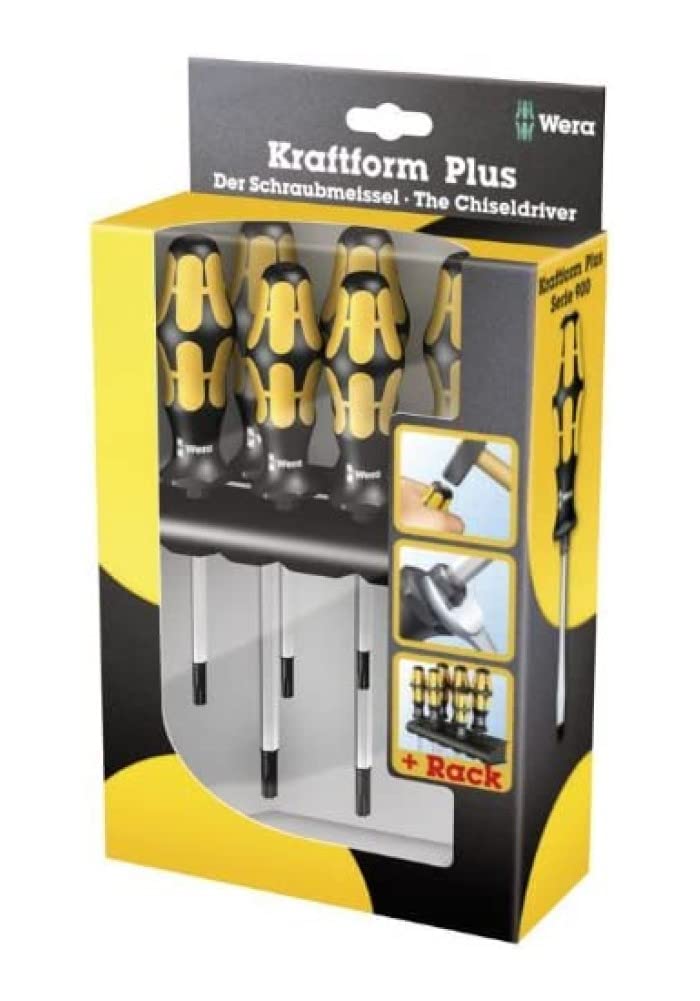 WERA Chisel Torx Driver Set 024410 6-Piece (TX15, TX20, TX25, TX27, TX30, TX40)