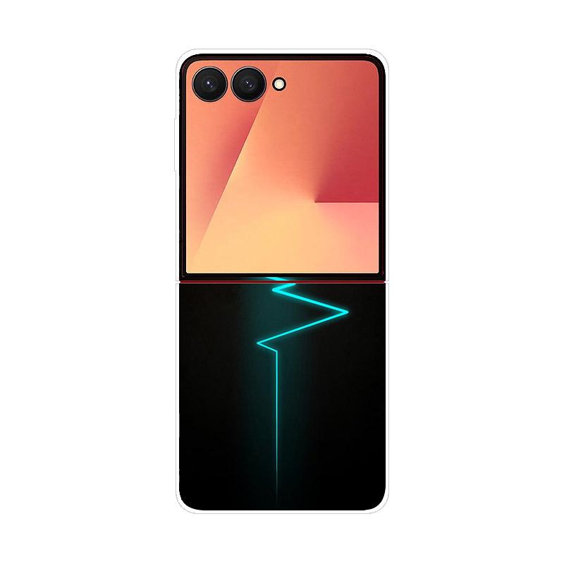 Роскошный прозрачный чехол для телефона Samsung Galaxy Z Flip 7, жесткая складная крышка из поликарбоната для Galaxy Z Flip7, противоударный чехол Capa Fundas