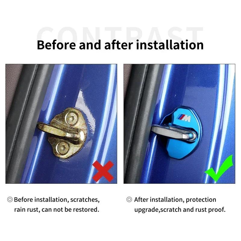 2025 Hot 4PCS Car Door Lock Cover For BMW 3 Series G20 2 Series 4 Series G22 G23 G26 i3 i4 Stainless Steel Door Lock Protective