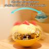 Interactive Cat Puzzle Feeder Toy Flying Saucer Design Treat Dispensing Slow Feeder with Adjustable Outlet for Indoor Cats