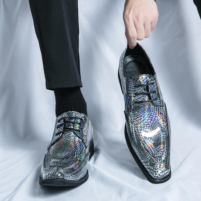 Новые модные мужские туфли из лакированной кожи для ночного клуба с острым носком большого размера, мужские туфли дерби для вечеринок, классные низкие кожаные туфли «Челси»