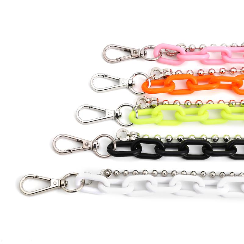 Двухслойный акриловый пояс в стиле панк-хип-хоп с цепочкой на талии, многослойные брюки, джинсовые украшения