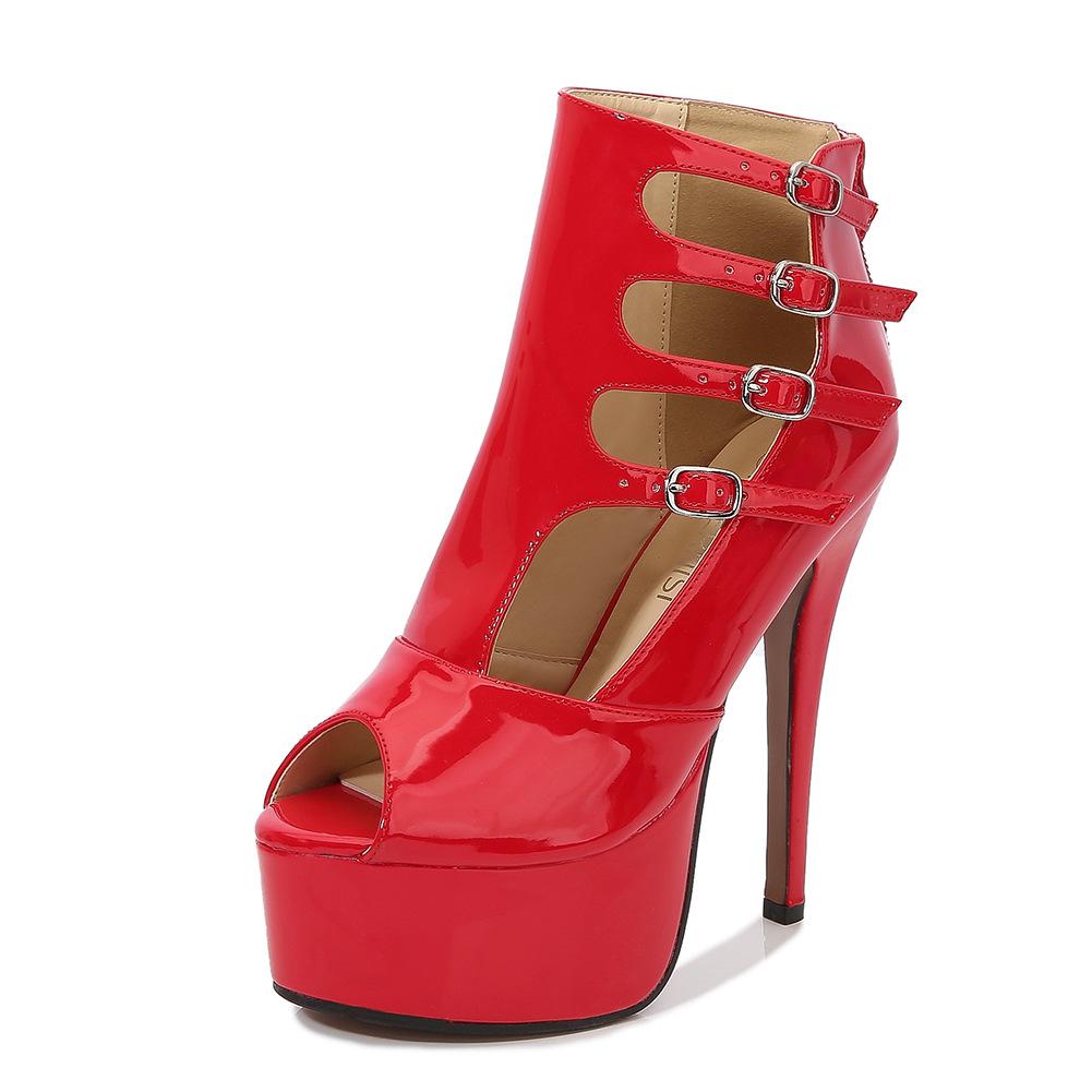 2024 Новые римские туфли на сверхвысоком каблуке 14 см, женские туфли с ажурной платформой, женские сексуальные туфли для ночного клуба на пилоне