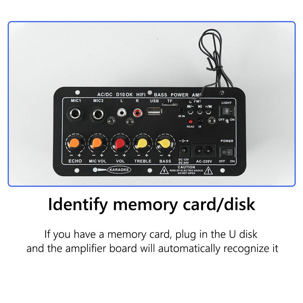 D10 12 В 24 В Bluetooth-совместимый цифровой усилитель мощности сабвуфера