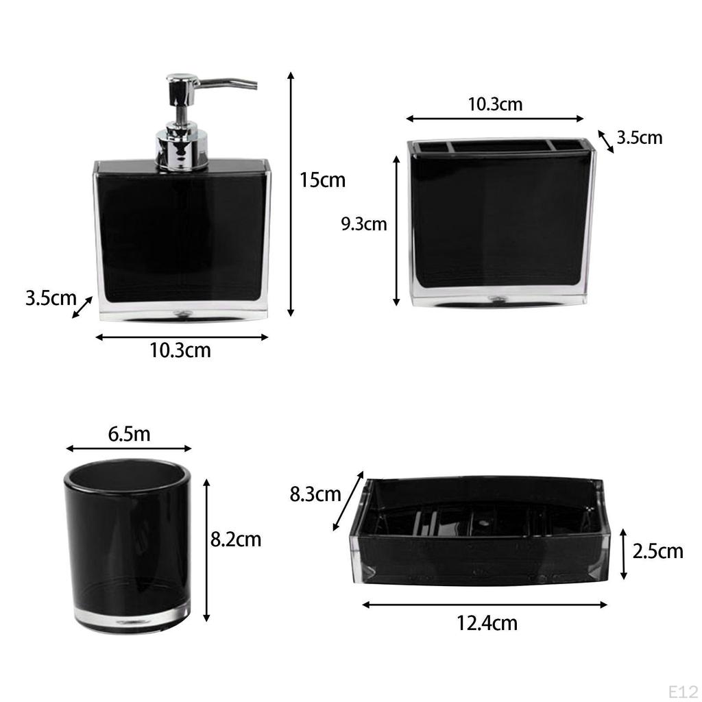 4 предмета держатель для зубной щетки стаканчик набор дозатор лосьона органайзер туалетные принадлежности ополаскиватель для полости рта ванная комната