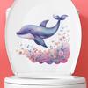 Whale Flower Leaf Butterfly Toilet Post Bathroom Home Beautification Wall Stickers Self-adhesive